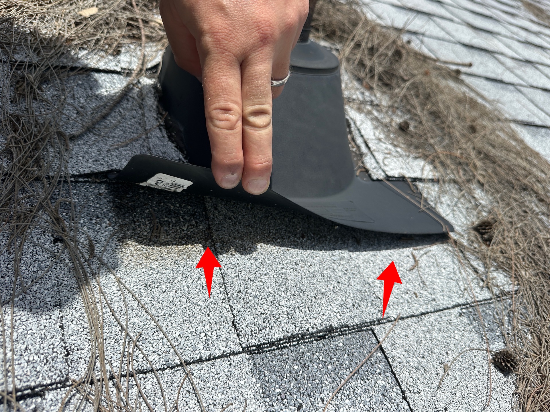 plumbing boot not sealed