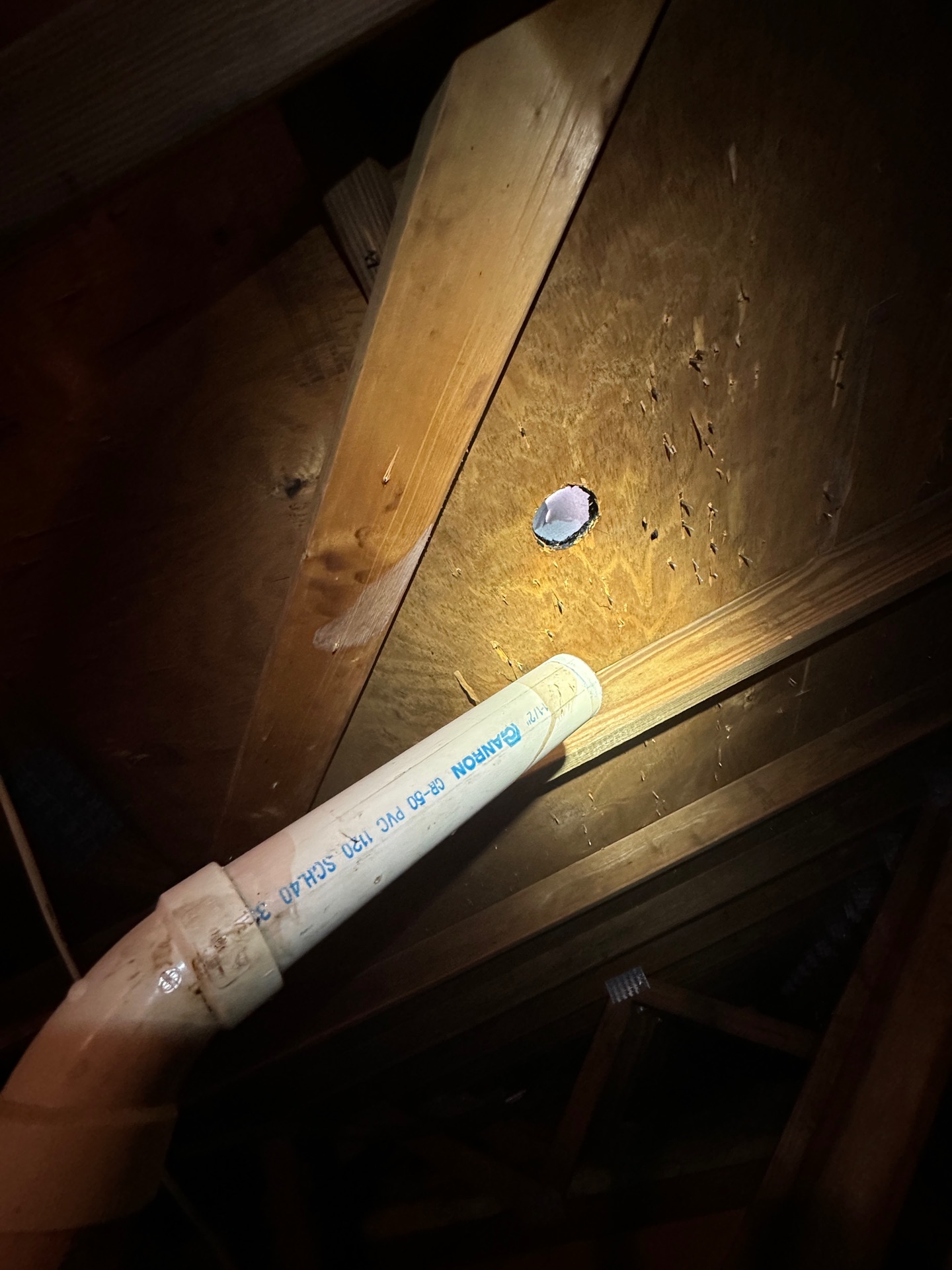 plumbing vent not connected through roof