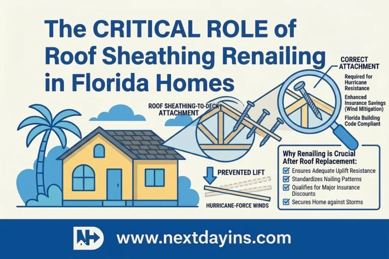 Why renailing my old roof in florida is important after i replace the roof.